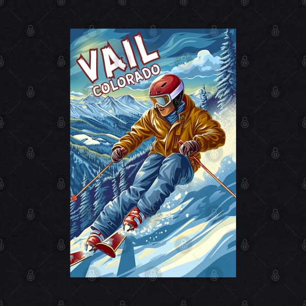 Vail Colorado Ski by Studio Red Koala
